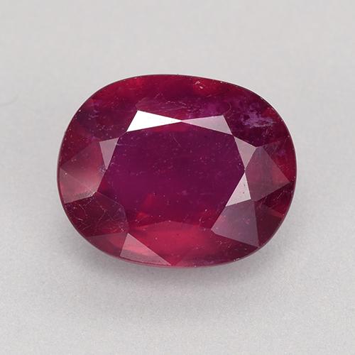 Rosado rojizo intenso Rubí Gema - 3.6ct Forma ovalada (ID: 525112)