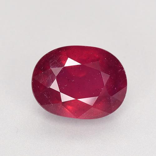 Medium-Dark Red Рубин Камень - 2.9ct Фасетный Овал (ID: 526494)