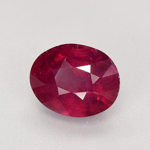2.87 ct Red Ruby Stone, Natural Ruby in Oval Facet Shape for Sale