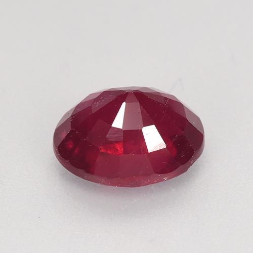 Ruby Gemstone in 9 x 7 mm (calibrated) Size for Sale, Ruby Stone in Medium-Dark Red Color