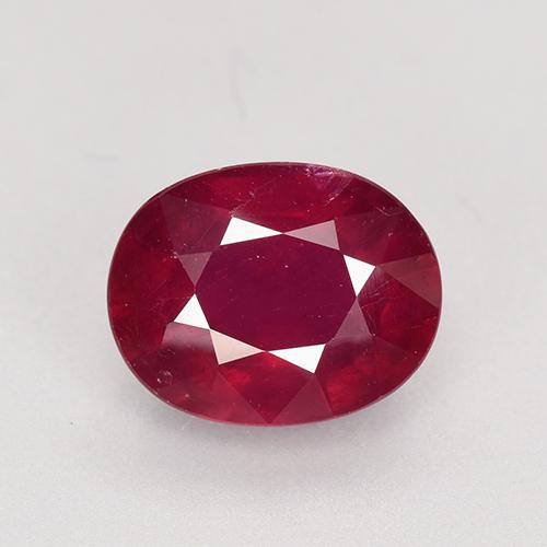 Rojo claro Rubí Gema - 3ct Forma ovalada (ID: 526502)