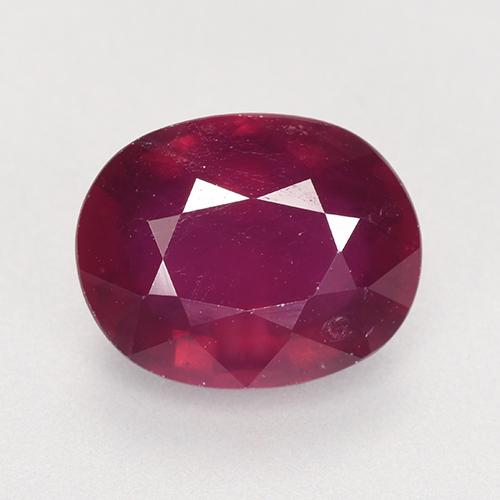 Medium-Dark Red Рубин Камень - 5.6ct Фасетный Овал (ID: 526507)
