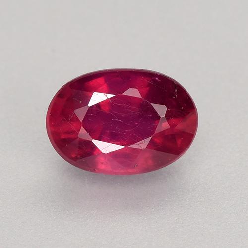 Розовато-красный Рубин Камень - 0.8ct Фасетный Овал (ID: 526881)