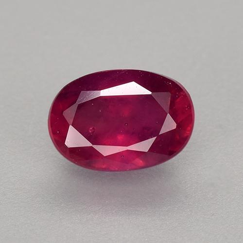 Medium-Dark Red Rubino Gem - 0.8ct Ovale sfaccettato (ID: 526882)