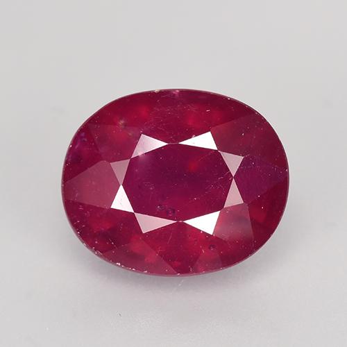 Розовато-красный Рубин Камень - 5.8ct Фасетный Овал (ID: 527145)