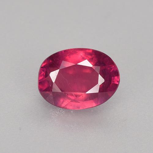 Rojo rosado Rubí Gema - 0.8ct Forma ovalada (ID: 527165)