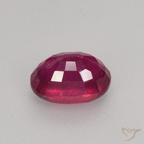 Ruby Gemstone in 6.1 x 4.4 mm Size for Sale, Ruby Stone in Medium-Dark Red Color