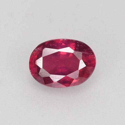 Deep Reddish Pink Ruby Gem - 0.7ct Oval Facet (ID: 527174)