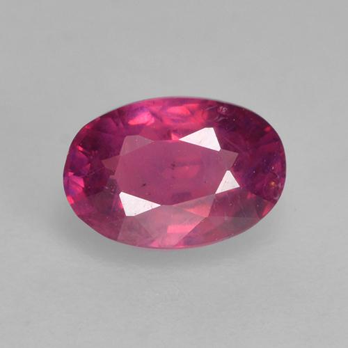 Purple-Red Рубин Камень - 0.7ct Фасетный Овал (ID: 527388)