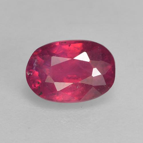 Deep Reddish Pink Ruby Gem - 0.7ct Oval Facet (ID: 527393)