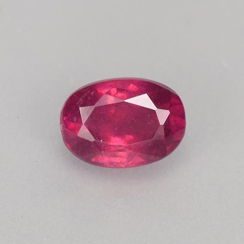 Medium Red Рубин Камень - 0.7ct Фасетный Овал (ID: 527558)