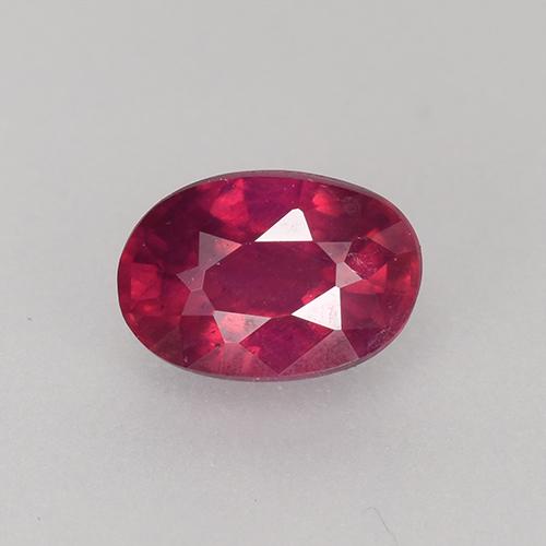 Medium-Dark Red Рубин Камень - 0.8ct Фасетный Овал (ID: 527559)