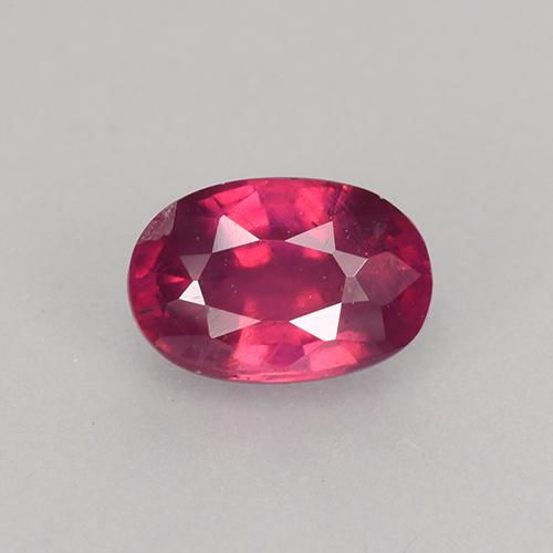 Medium Red Ruby Gem - 0.8ct Oval Facet (ID: 527561)
