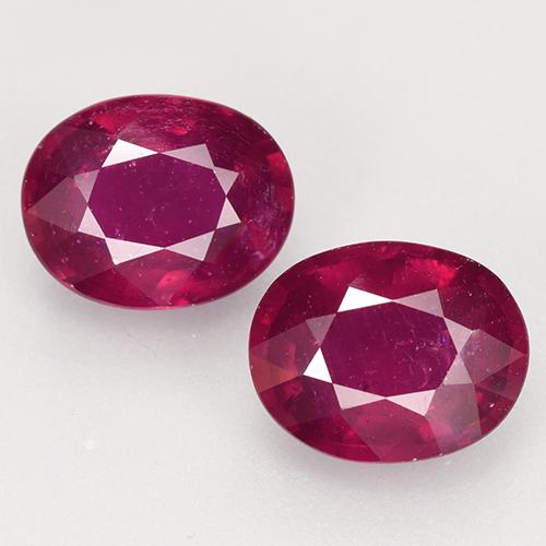 Темно-красный Рубин Камень - 2.8ct Фасетный Овал (ID: 527881)