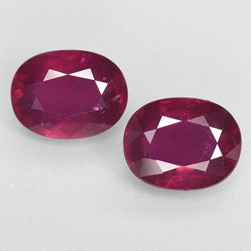 Темно-красный Рубин Камень - 2.8ct Фасетный Овал (ID: 527883)