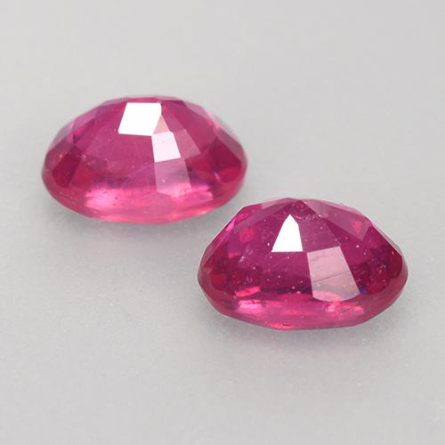 Ruby Gemstones in 5.8 x 4.2 mm Size for Sale, Ruby Stones in Light Red Color
