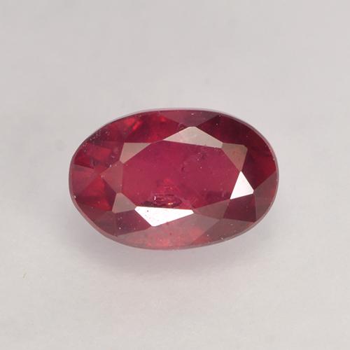 Medium Red Рубин Камень - 0.8ct Фасетный Овал (ID: 528274)