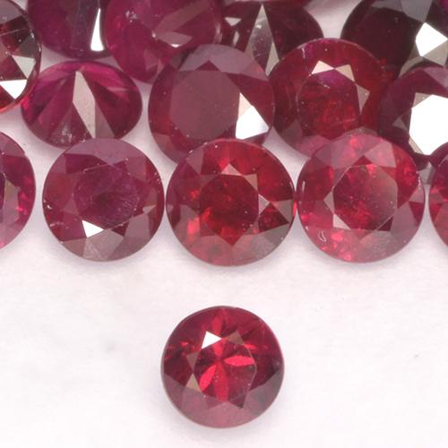 0.16 ct Red Ruby Stone, Natural Ruby in Diamond-Cut Shape for Sale