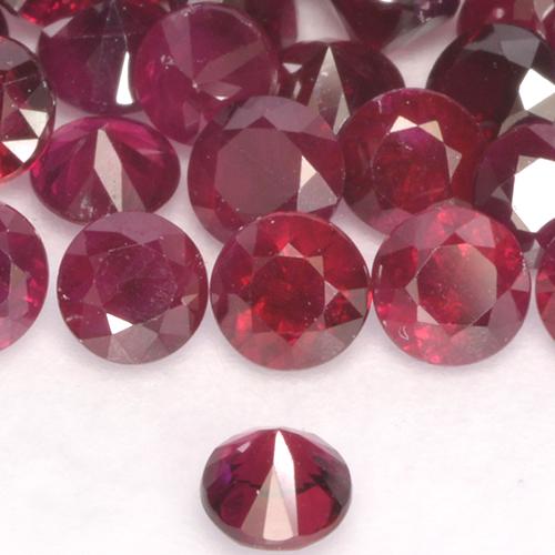 Ruby Gemstone in 3.1 mm Size for Sale, Ruby Stone in Jam Red Color