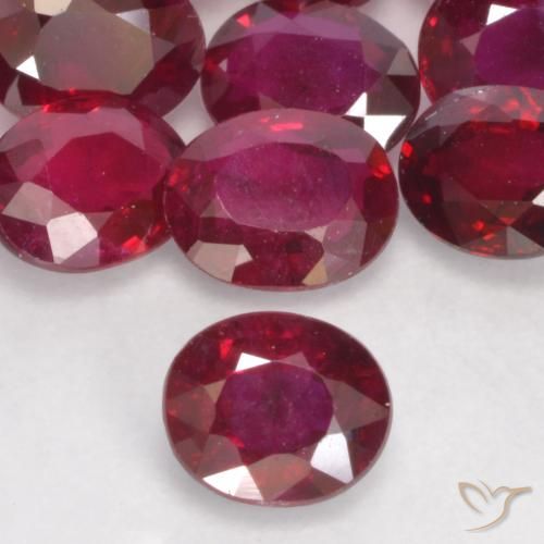 0.87 ct Oval Cut Ruby, 4.8 x 4 mm From Myanmar, Photo A