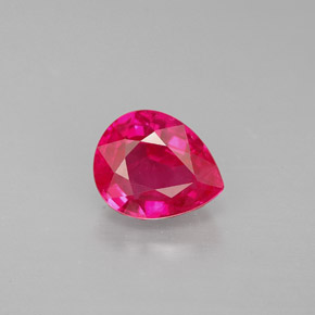 1.11 ct Red Ruby Gemstone, Ruby Gem in Pear Facet Shape for Sale.