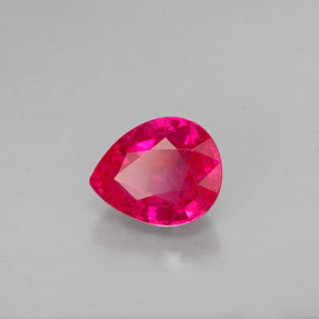 1.11 ct Red Ruby Stone, Natural Ruby in Pear Facet Shape for Sale