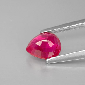 Ruby Gemstone in 6.8 x 5.5 mm Size for Sale, Ruby Stone in Pink Red Color