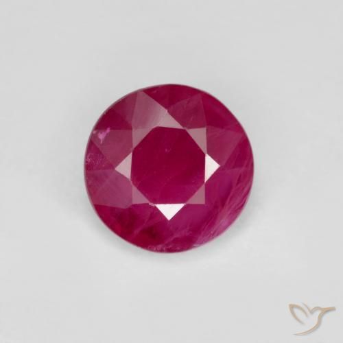 0.67ct Natural Medium Red Ruby, Round, VS-SI