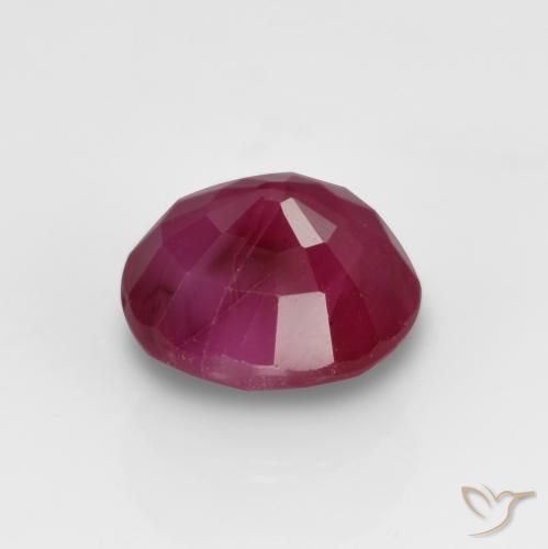 Ruby Gemstone in 5.3 mm Size for Sale, Ruby Stone in Deep Crimson Color