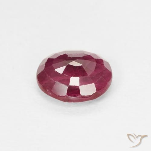 Ruby Gemstone in 5.7 mm Size for Sale, Ruby Stone in Deep Red Color