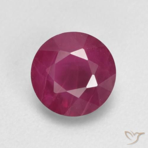 0.81ct Natural Bright Grape Ruby, Round, VS-SI