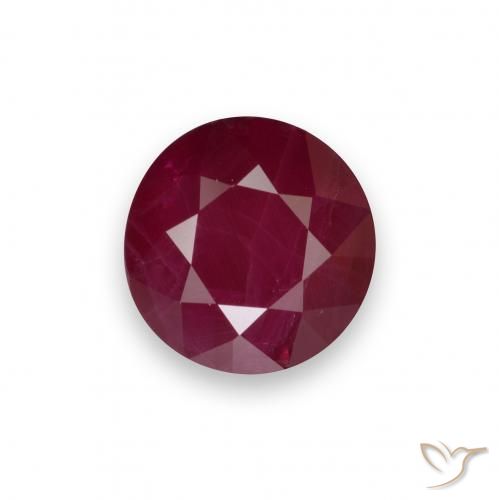 0.96ct Natural Deep Red Ruby, Round, VS-SI