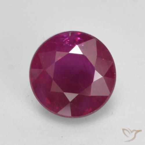 0.67ct Natural Rapberry Red Ruby, Round, VS-SI