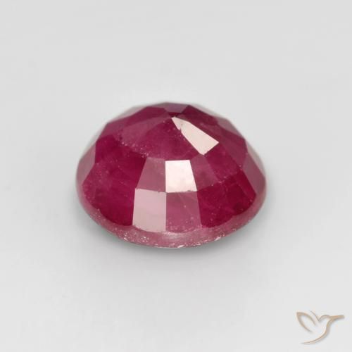 Ruby Gemstone in 5.5 mm (calibrated) Size for Sale, Ruby Stone in Pinkish Red Color