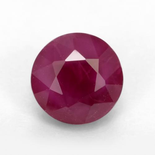 Bright Grape Ruby Gem - 1.1ct Round Facet (ID: 538000)