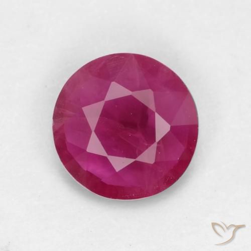 0.54ct Natural Light Red Ruby, Round, VS-SI