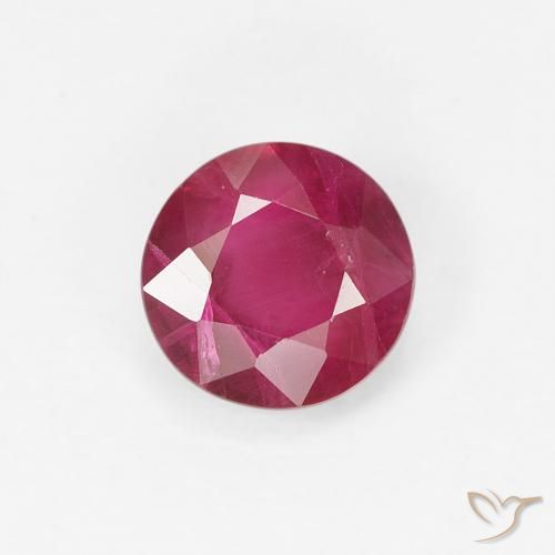 0.81ct Natural Dark Red Ruby, Round, VS-SI