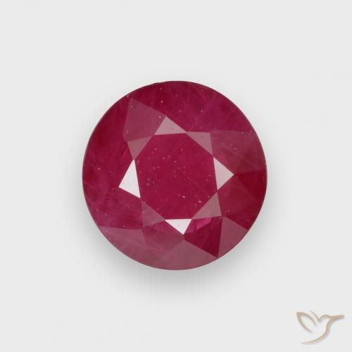 0.66ct Natural Medium Red Ruby, Round, VS-SI