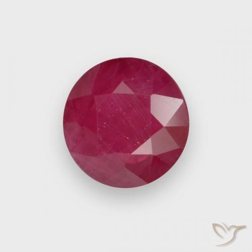0.66 ct Red Ruby Stone, Natural Ruby in Round Facet Shape for Sale