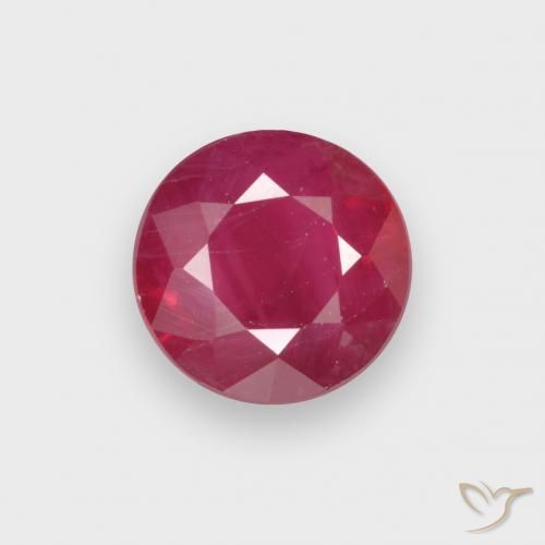 0.91ct Natural Deep Crimson Ruby, Round, VS-SI