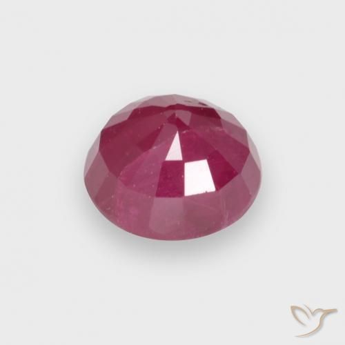Ruby Gemstone in 5.5 mm (calibrated) Size for Sale, Ruby Stone in Deep Crimson Color