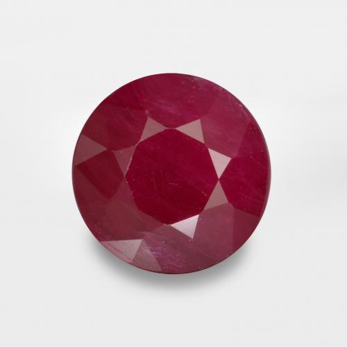 Wine Red Ruby Gem - 1ct Round Facet (ID: 538208)