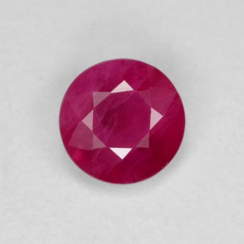 Rosado rojizo Rubí Gema - 0.6ct Faceta Redonda (ID: 538209)