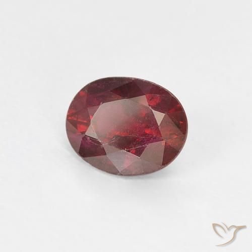 0.44 ct Red Ruby Stone, Natural Ruby in Oval Facet Shape for Sale