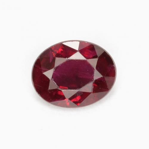 Deep Red Ruby Gem - 0.4ct Oval Facet (ID: 538792)