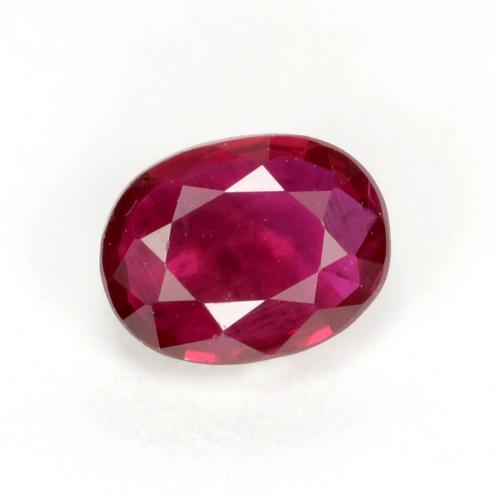 Rouge moyen-foncé Rubis gemme - 0.4ct Ovale facette (ID: 538793)