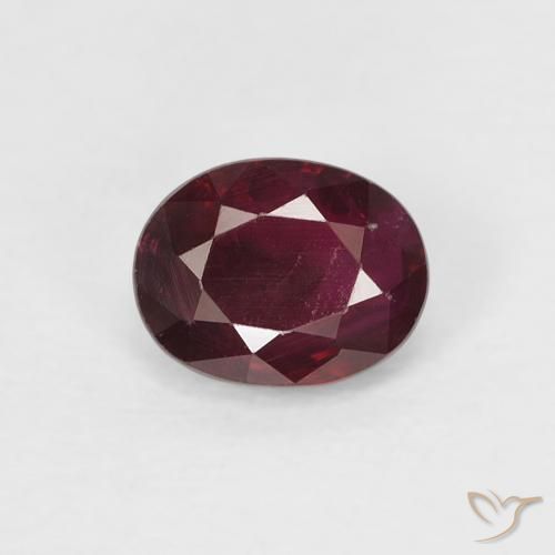 Rojo oscuro Rubí Gema - 0.5ct Forma ovalada (ID: 538797)