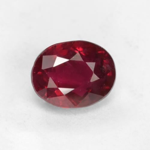 Medium Red Ruby Gem - 0.5ct Oval Facet (ID: 538799)