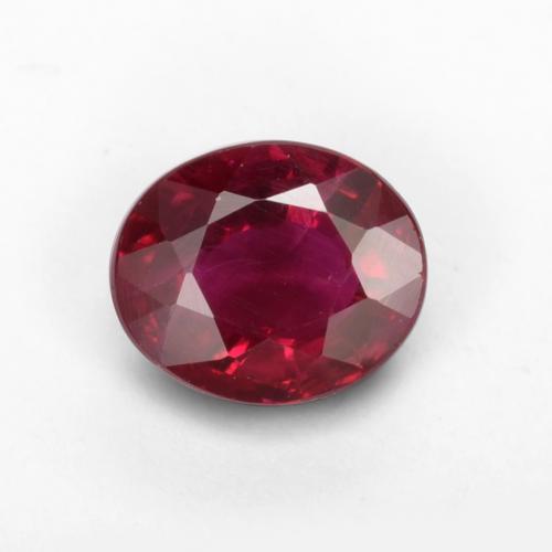 Dark Red Ruby Gem - 0.5ct Oval Facet (ID: 538977)