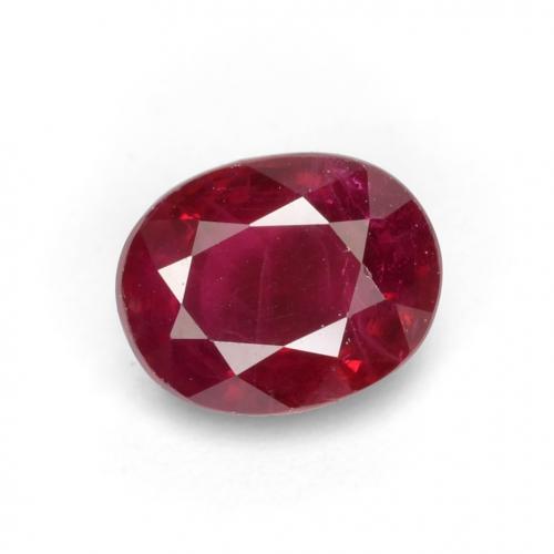 Medium Red Ruby Gem - 0.6ct Oval Facet (ID: 538979)